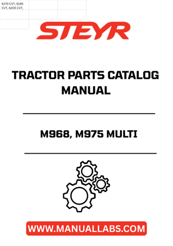 Discover the essential STEYR M968, M975 Multi Tractor Parts Catalog Manual - 7-6063, your go-to resource for maintaining and repairing your STEYR tractors. This comprehensive manual provides detailed diagrams and part numbers, ensuring you can easily identify and source the components you need for optimal performance.