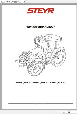 Discover the ultimate resource for maintaining your STEYR MT Tractor with the STEYR MT Tractor Repair Manual 87734464B. This comprehensive PDF file is designed to provide you with detailed instructions and insights, ensuring that you can perform repairs and maintenance with confidence and ease.