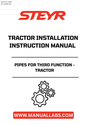 Enhance your tractor's functionality with the STEYR Pipes for Third Function. Designed specifically for seamless installation, this essential component allows you to easily add a third hydraulic function to your tractor, expanding its versatility for various tasks.