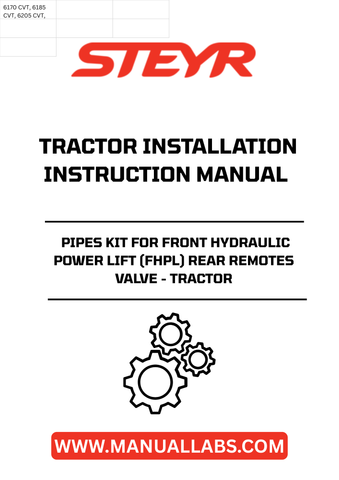 Upgrade your STEYR tractor with the PIPES KIT for Front Hydraulic Power Lift (FHPL) Rear Remotes Valve. This essential kit is designed to enhance your tractor's functionality, allowing for seamless operation of rear implements and attachments. With precise engineering, it ensures optimal hydraulic performance, making your tasks more efficient and effective.
