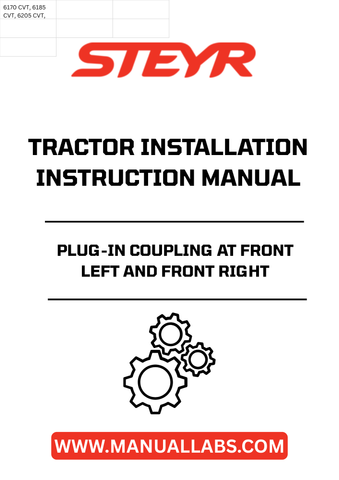 Enhance your STEYR tractor's versatility with the Plug-In Coupling for front left and right installations. This essential accessory allows for seamless attachment of various implements, maximizing your tractor's functionality and efficiency on the field.
