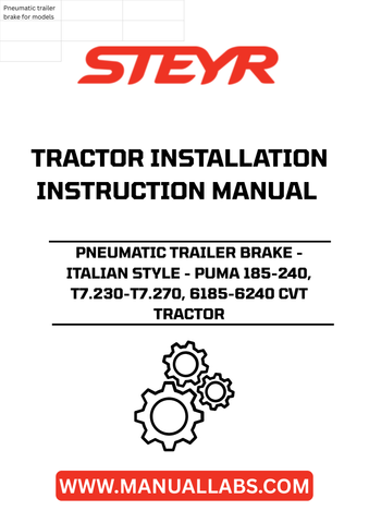 Experience superior performance and reliability with the STEYR Pneumatic Trailer Brake, designed specifically for Italian-style tractors including the Puma 185-240 and T7.230-T7.270 models. This high-quality brake system ensures optimal safety and control while towing, making it an essential upgrade for your agricultural equipment.
