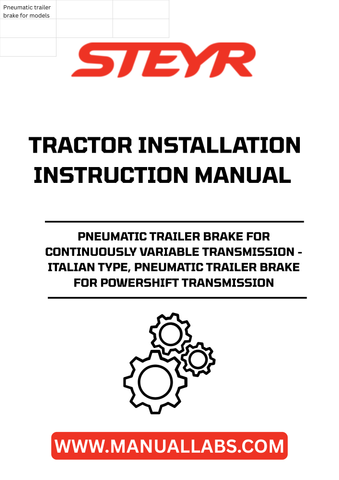 Upgrade your tractor's performance with the STEYR Pneumatic Trailer Brake, specifically designed for continuously variable transmission systems. This Italian-type brake ensures optimal safety and efficiency, making it an essential addition for any powershift transmission tractor.