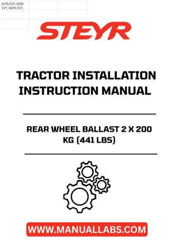 Enhance the stability and performance of your STEYR tractor with the STEYR Rear Wheel Ballast, featuring two robust 200 kg (441 lbs) weights. Designed specifically for STEYR models, this ballast system ensures optimal weight distribution, improving traction and reducing tire wear during heavy-duty operations.