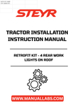Transform your STEYR tractor with the STEYR Retrofit Kit, designed to enhance visibility and functionality with four powerful rear work lights mounted on the roof. This kit is perfect for those who need reliable lighting for nighttime operations or low-light conditions, ensuring you can work efficiently and safely.
