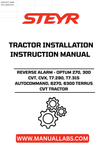 Introducing the STEYR Reverse Alarm, designed specifically for the Optum 270, 300 CVT, CVX, T7.290, T7.315 Autocommand, 6270, 6300 Terrus CVT tractors. This essential safety feature ensures that you and those around you are alerted when your tractor is in reverse, enhancing operational safety on the farm or job site.