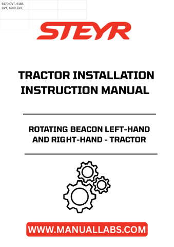 Introducing the STEYR Rotating Beacon, designed for both left-hand and right-hand tractor installations. This high-visibility beacon ensures that your tractor stands out in any environment, enhancing safety during operation. With its robust construction, it is built to withstand the rigors of agricultural work while providing reliable performance.