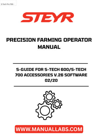 the s-guide software is tailored to improve accuracy and efficiency in your fieldwork. it provides essential insights and step-by-step guidance on utilizing the s-tech 600 and s-tech 700 systems, allowing you to make informed decisions that boost productivity. whether you're planting, cultivating, or harvesting, this manual equips you with the knowledge to maximize your yield.
