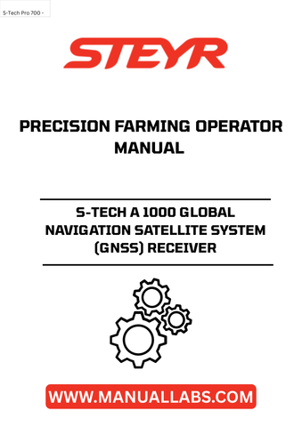 Discover the STEYR S-TECH A 1000 Global Navigation Satellite System (GNSS) Receiver, designed to elevate your precision farming experience. This advanced receiver ensures accurate positioning and navigation, allowing you to optimize your agricultural operations with confidence. With its robust technology, you can achieve unparalleled efficiency and productivity in the field.