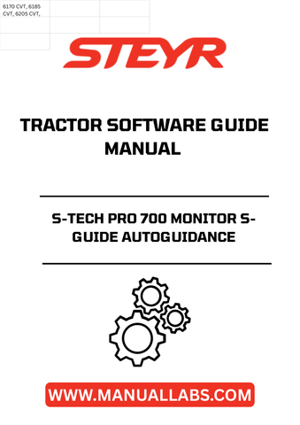 Experience precision farming like never before with the STEYR S-TECH PRO 700 Monitor S-Guide Autoguidance Tractor Software. This advanced software guide manual (part number 48115329) is designed to enhance your agricultural efficiency, providing you with the tools needed for accurate navigation and optimal field performance.