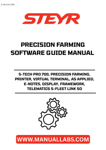 introducing the steyr s-tech pro 700, your ultimate solution for precision farming. this advanced virtual terminal is designed to enhance your agricultural operations with its intuitive display and user-friendly interface. with the ability to print e-notes and access a comprehensive software guide manual, you can streamline your workflow and make informed decisions in real-time.