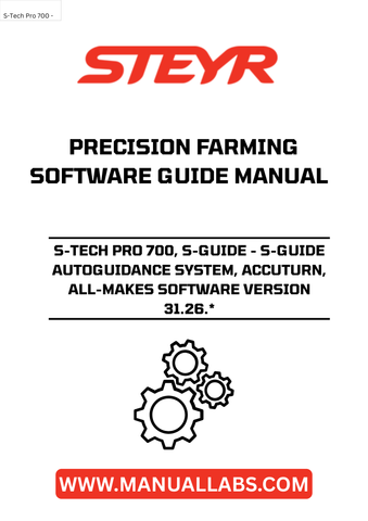 Experience unparalleled precision in your farming operations with the STEYR S-TECH PRO 700 S-GUIDE Autoguidance System. Designed for efficiency, this advanced system ensures that your machinery follows the most accurate paths, reducing overlap and saving you time and resources. With the latest All-Makes Software Version 31.26, you can seamlessly integrate this technology into your existing equipment, enhancing productivity across various brands.