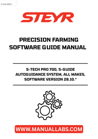 Experience unparalleled precision in your farming operations with the STEYR S-TECH PRO 700, equipped with the advanced S-GUIDE Autoguidance System. This cutting-edge technology is designed to enhance your productivity by ensuring accurate navigation across all makes of agricultural machinery. With software version 28.10.*, you can trust that you are utilizing the latest advancements in precision farming.