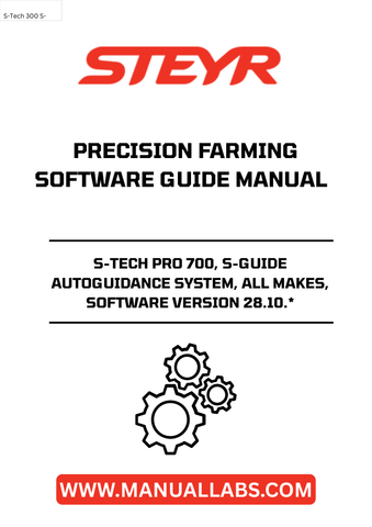 Experience unparalleled precision in your farming operations with the STEYR S-TECH PRO 700 S-GUIDE Autoguidance System. Designed for all makes, this advanced system ensures that you achieve optimal accuracy in your fieldwork, reducing overlap and saving valuable resources. With software version 28.10.*, you can trust that you are equipped with the latest technology to enhance your productivity.