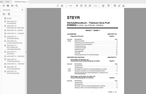 With clear illustrations and step-by-step instructions, this service manual ensures that you can confidently tackle any issue that arises. Whether you're performing routine maintenance or addressing complex repairs, the manual equips you with the knowledge needed to keep your tractor running smoothly and efficiently.
