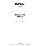 Access the KOBELCO Crane CK1000 Operator Manual PDF for detailed operational guidance. Download now to enhance your crane's performance and safety.
