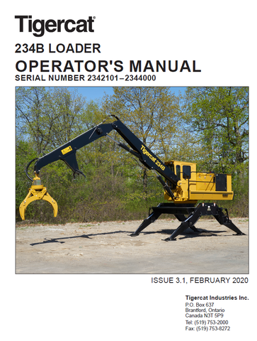 TIGERCAT 234B LOADER MANUAL 