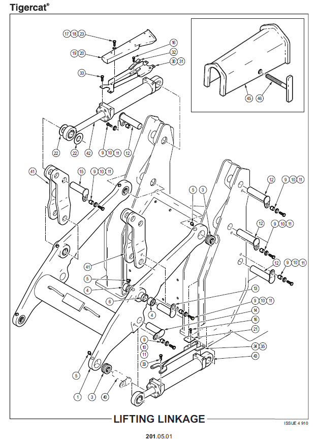 7180900 TIGERCAT 718 FELLER BUNCHER PARTS CATALOGUE MANUAL (7180101 - 7180900)