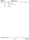 TIGERCAT 610E PARTS CATALOGUE MANUAL