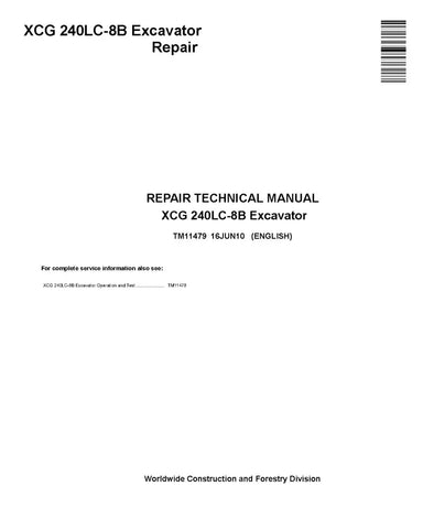XCG 240LC-8B CRAWLER EXCAVATOR REPAIR MANUAL TM11479 - PDF FILE