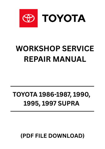 Unlock the full potential of your Toyota Supra with our comprehensive Workshop Service Repair Manual, specifically designed for models from 1986-1987, 1990, 1995, and 1997. This PDF file is an essential resource for both DIY enthusiasts and professional mechanics, providing detailed instructions and diagrams to guide you through every repair and maintenance task.