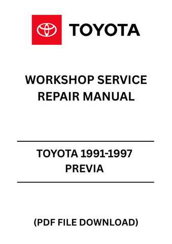 Unlock the full potential of your 1991-1997 Toyota Previa with our comprehensive Workshop Service Repair Manual in PDF format. This essential guide is designed for both DIY enthusiasts and professional mechanics, providing detailed instructions and diagrams to help you tackle any repair or maintenance task with confidence.