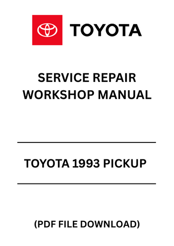 Revitalize your 1993 Toyota Pickup with our comprehensive Service Repair Workshop Manual, available in a convenient PDF format. This essential guide is designed to provide you with detailed instructions and insights, ensuring that you can tackle any repair or maintenance task with confidence.