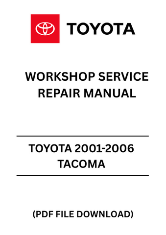 Unlock the full potential of your Toyota Tacoma with the 2001-2006 Workshop Service Repair Manual in PDF format. This comprehensive guide is designed for both DIY enthusiasts and professional mechanics, providing detailed instructions and diagrams to tackle any repair or maintenance task with confidence.