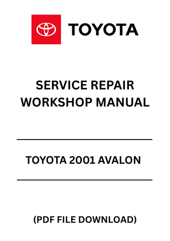 Unlock the full potential of your 2001 Toyota Avalon with our comprehensive Service Repair Workshop Manual in PDF format. This essential guide provides detailed instructions, diagrams, and specifications to help you tackle any repair or maintenance task with confidence. Whether you're a seasoned mechanic or a DIY enthusiast, this manual is your go-to resource for keeping your vehicle in top condition.