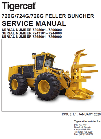 TIGERCAT 720G, 724G, 726G FELLER REPAIR MANUAL