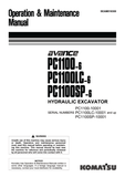Komatsu PC1100-6 Excavator Operation & Maintenance Manual S/N 10001-UP - PDF File Download