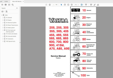 Unlock the full potential of your VALTRA 205-900 series tractors with our comprehensive service manual, available in a convenient PDF format. This essential guide provides detailed insights into maintenance, troubleshooting, and repair procedures, ensuring your equipment operates at peak performance.