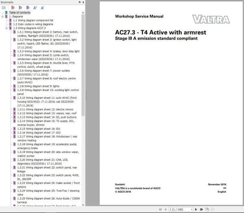 Unlock the full potential of your Valtra T4 series with the Autocontrol System AC27.3 Electrical Diagram Manual. This comprehensive PDF file provides detailed schematics and insights, ensuring you have the essential information at your fingertips for efficient troubleshooting and maintenance.
