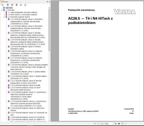 Discover the VALTRA Autocontrol System T4, N4 Hitech Electrical Diagram Manual AC26.5, a comprehensive PDF file designed for professionals and enthusiasts alike. This manual provides detailed electrical diagrams that simplify the understanding and troubleshooting of the Valtra Autocontrol systems, ensuring optimal performance and efficiency.