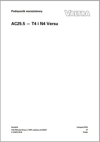 Discover the VALTRA Autocontrol System T4, N4 Versu Electrical Diagram Manual AC25.5, a comprehensive PDF file designed for professionals and enthusiasts alike. This manual provides detailed electrical diagrams that simplify the understanding and troubleshooting of the Valtra Autocontrol systems, ensuring optimal performance and efficiency.