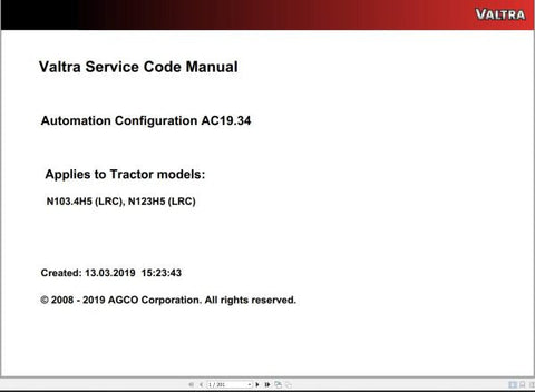 With easy-to-follow instructions and clear diagrams, this manual simplifies complex procedures, making it accessible for both seasoned technicians and newcomers alike. Save time and reduce downtime with this essential resource that empowers you to troubleshoot and configure your Valtra equipment effectively.