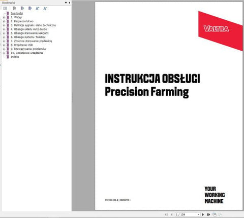 With easy navigation and clear illustrations, this manual empowers you to maximize the efficiency and performance of your machinery. Whether you're a seasoned farmer or new to precision farming, this resource is invaluable for understanding operational techniques and maintenance tips that ensure your equipment runs smoothly.