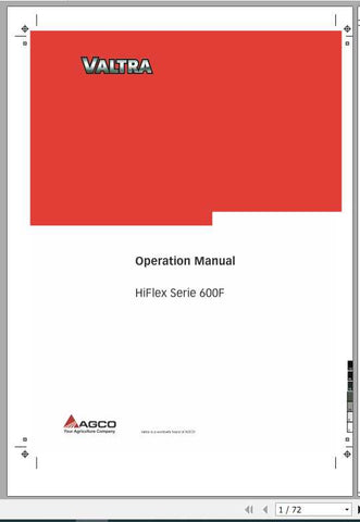 Inside this manual, you will find detailed instructions, maintenance tips, and troubleshooting advice tailored specifically for the Hiflex 600F model. With clear diagrams and easy-to-follow steps, you can confidently navigate the features and functionalities of your machine, maximizing efficiency and productivity in the field.