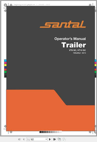 Discover the essential VALTRA SA Material Handling Trailer Operator’s Manual for the VT6 SC and VT10 SC models, now available in a convenient PDF format. This comprehensive guide is designed to enhance your operational efficiency and ensure you get the most out of your equipment.