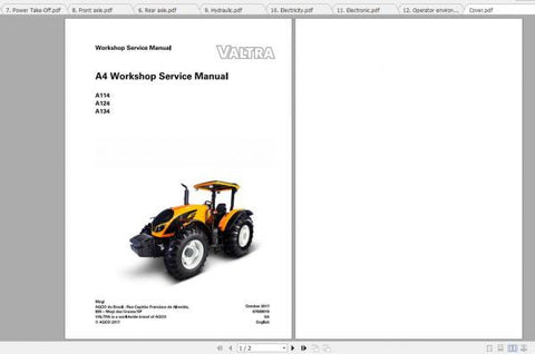 Enhance your maintenance efficiency with the VALTRA SA Tractor A114, A124, A134 Repair Time Schedule Manual. This comprehensive PDF file is designed to provide you with detailed insights into repair timelines, ensuring that you can keep your tractor in optimal working condition without unnecessary downtime.