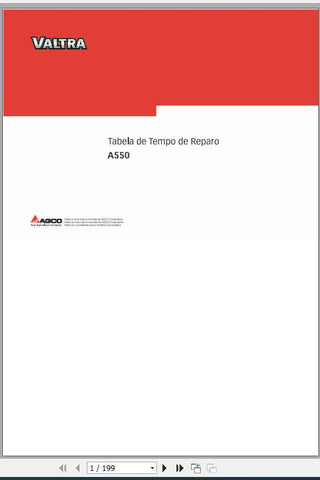 Discover the ultimate resource for maintaining your VALTRA SA TRACTOR A550 with our comprehensive Repair Time Schedule Manual, available in a convenient PDF format. This manual is designed to streamline your repair process, providing you with detailed schedules and guidelines to ensure your tractor operates at peak performance.