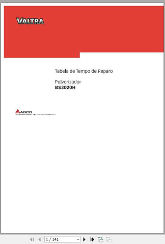 Discover the ultimate resource for maintaining your VALTRA SA TRACTOR BS3020H with our comprehensive Repair Time Schedule Manual, available in a convenient PDF format. This manual is designed to streamline your repair process, providing you with detailed schedules and guidelines to ensure your tractor operates at peak performance.