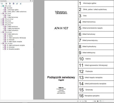 Discover the essential VALTRA TRACTOR A74H1C7 SERVICE MANUAL (39284302) in a convenient PDF format. This comprehensive guide is designed to provide you with all the necessary information to maintain and repair your tractor efficiently. With detailed diagrams and step-by-step instructions, you can ensure your equipment operates at peak performance.