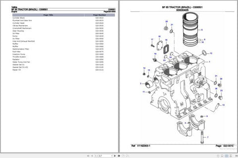 Discover the ultimate resource for your Valtra tractor with the BF 65 Parts Catalog Manual (C006501) in PDF format. This comprehensive manual is designed to provide you with detailed information on all parts and components, ensuring you have everything you need for maintenance and repairs at your fingertips.