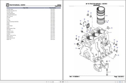 Discover the ultimate resource for your Valtra BF 75 tractor with the comprehensive Parts Catalog Manual C007501. This PDF file is meticulously designed to provide you with detailed diagrams and specifications, ensuring you have all the information you need for efficient maintenance and repairs.