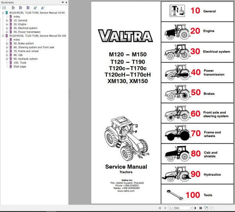 Discover the ultimate resource for your Valtra Tractor M120 and XM150 with our comprehensive service manual in PDF format. This digital guide is designed to provide you with detailed insights and step-by-step instructions, ensuring that you can maintain and repair your tractor with confidence.