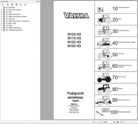 Unlock the full potential of your Valtra tractor with the comprehensive Service Manual for models N103H3, N113H3, N123H3, and N143H3. This PDF file is an essential resource for both seasoned professionals and DIY enthusiasts, providing detailed insights into maintenance, troubleshooting, and repair procedures tailored specifically for your tractor.
