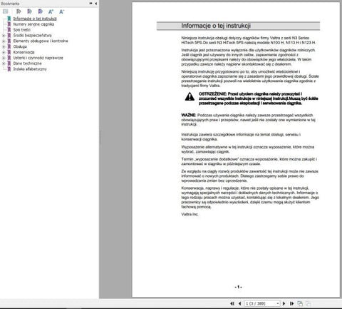 Unlock the full potential of your Valtra tractor with the comprehensive Operator’s Manual for models N103H, N113H, and N123H. This PDF file is designed to provide you with essential information, ensuring you operate your tractor efficiently and safely.