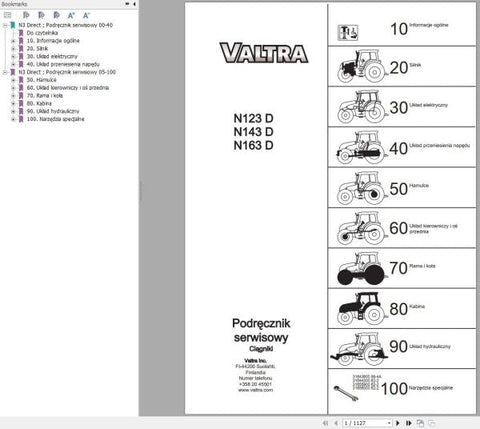 Discover the ultimate resource for maintaining your Valtra Tractor with the comprehensive Service Manual for models N123D, N143D, and N163D. This PDF file is designed to provide you with detailed insights and step-by-step instructions, ensuring that you can perform repairs and maintenance with confidence.