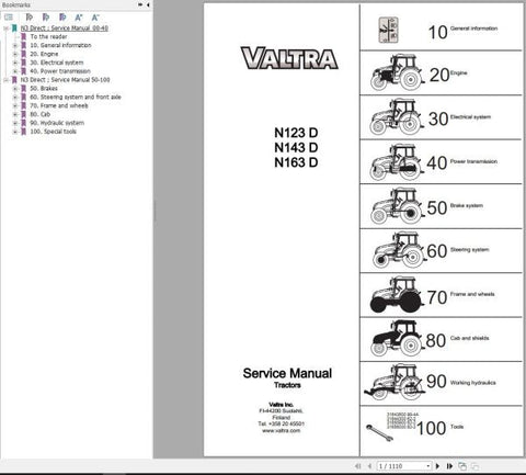 Discover the ultimate resource for maintaining your Valtra Tractor with the comprehensive Service Manual for models N123D, N143D, and N163D. This PDF file is designed to provide you with detailed insights into the operation, maintenance, and repair of your tractor, ensuring optimal performance and longevity.